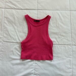 Zara pink halter crop top